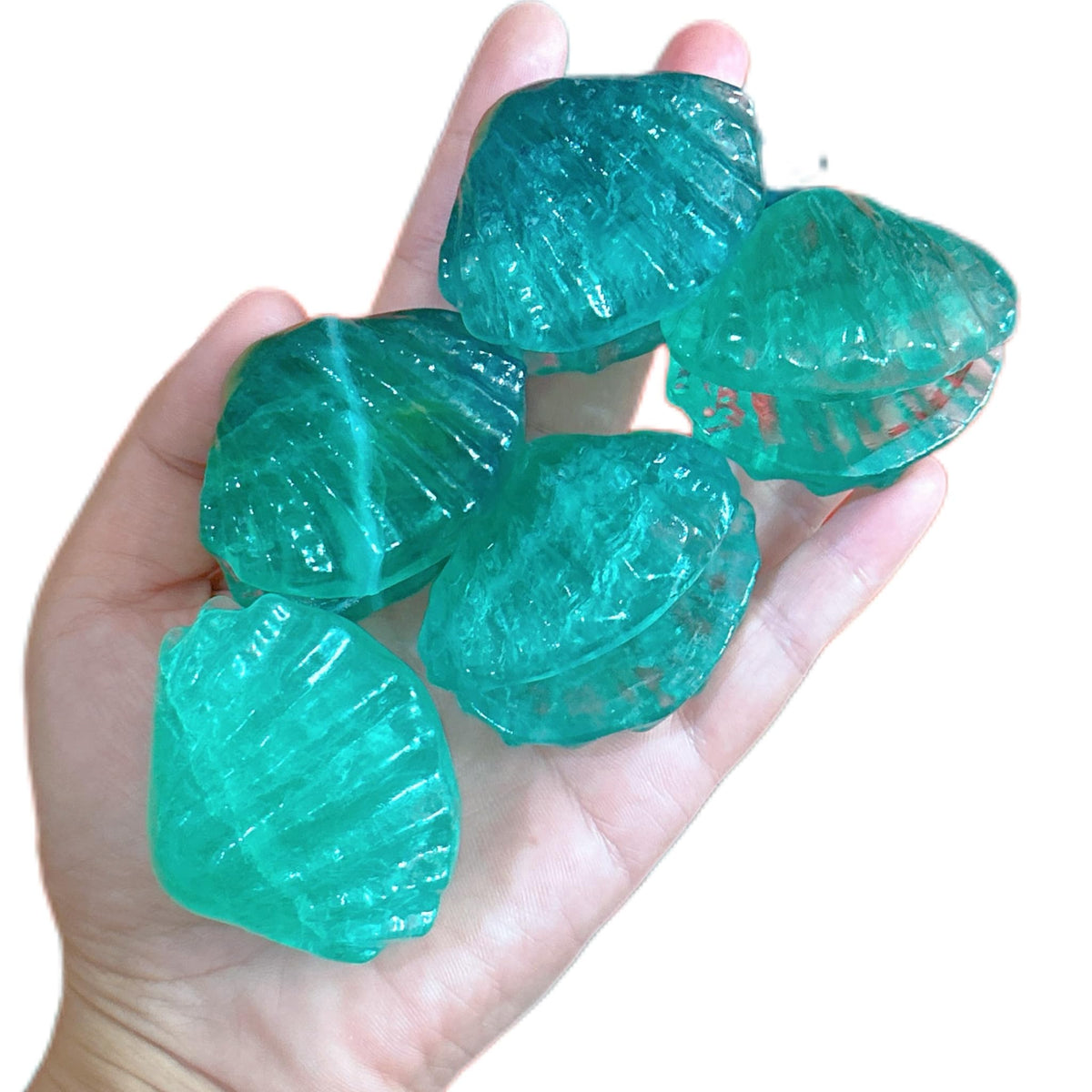 Natural Crystals Shell,Mineral Specimen,Fluorite Shell,Home Decoration,Crystal Carving,Reiki Healing,Crystal Gifts (Fluorite Shell + Clear Quartz Ball)