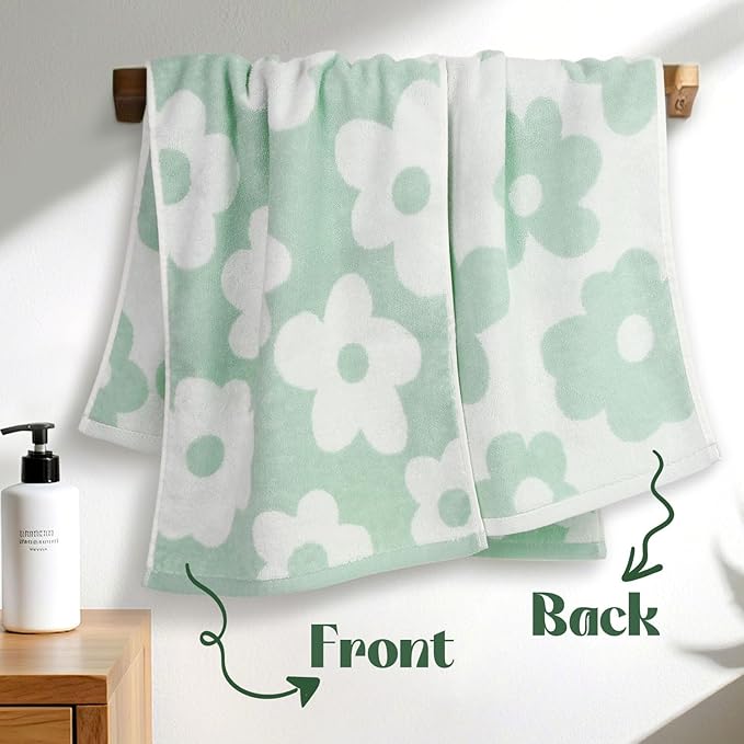 Jacquotha Floral Hand Towels Decorative Towel Set of 4, Bathroom & Kitchen &