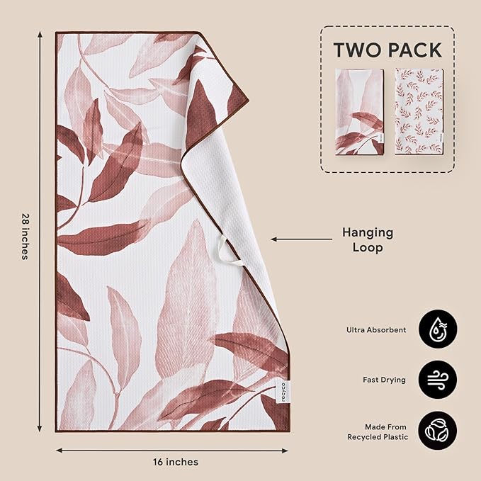 RECYCO Waffle Kitchen Towel Set of 2
