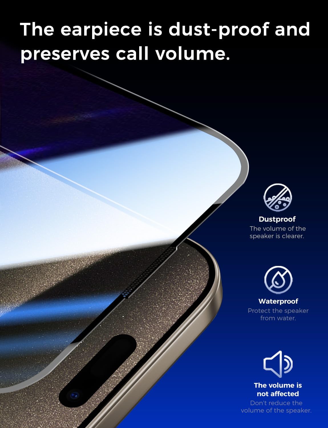 MAGIC JOHN 2 Pack for iPhone 15 Pro Max 6.7 inch Tempered Glass Screen Protector, Auto Dust-Elimination Installation, Bubble Free, Dynamic Island Compatible, HD Clear, Easy Installation