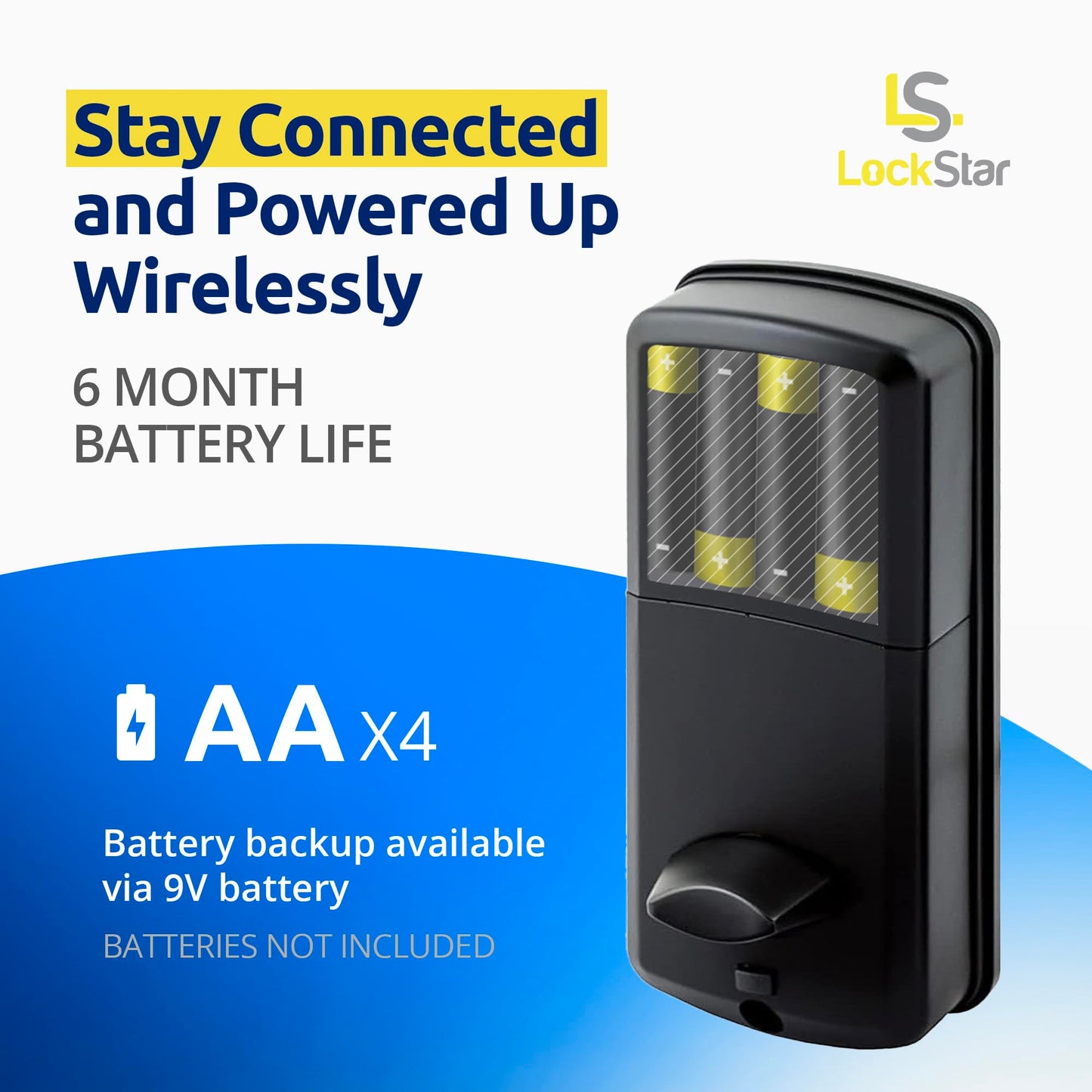 LOCKSTAR® Smart Door Lock • Keyless Entry Deadbolt Door Lock • Multiple Entry Methods – APP • Fingerprint Touch ID • Keypad Code • Card FOB • Traditional Key • Smart Home Devices