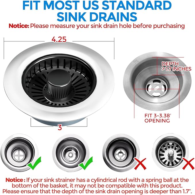 zaa Kitchen Sink Drain Strainer