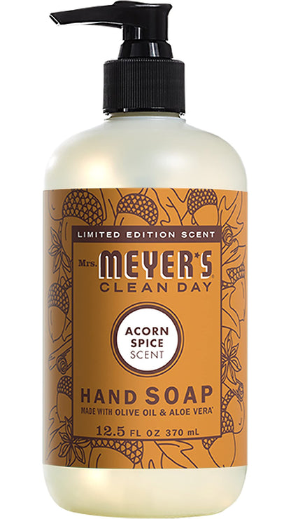 Mrs. MEYER'S CLEAN DAY Hand Soap Variety Pack, 1 Apple Cider, 1 Acorn Spice, 2 CT