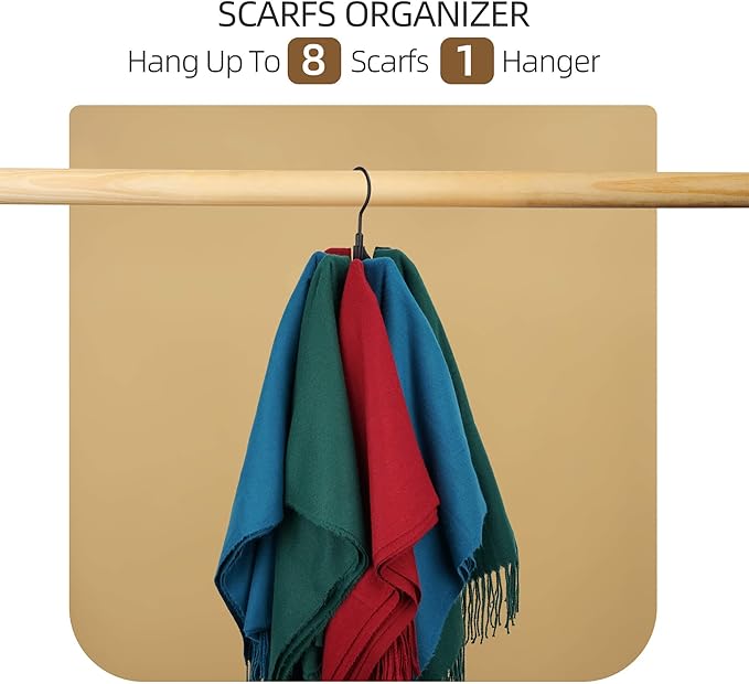 ZEDODIER Belt Hanger, 2 Pack Rotatable Belt Rack Closet Accessories Organizer