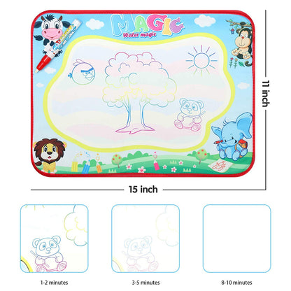 Becko US Children’s Travel Toy Tray Kids’ Car Seat Snack, Game Tray Activity Table for Stroller, Car, Airplane, Road Trip with Doodle Mat, Foldaway & Portable