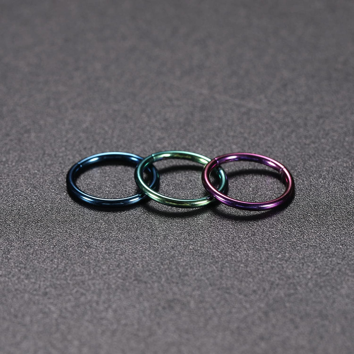 16g Nose Ring Hoop Earrings Blue Nose Hoops 16 Gauge Lip Rings Septum Hoop Seamless Septum Clicker 8mm Septum Ring Cartilage Earring Helix Earring Rook Earrings Nose Rings Surgical Steel