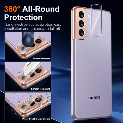 UniqueMe [2+3 Pack Compatible with Samsung Galaxy S21 5G - 6.2 inch Tempered Glass + Camera Lens Protector Screen Protector with Easy Installation Frame[9H Hardness]
