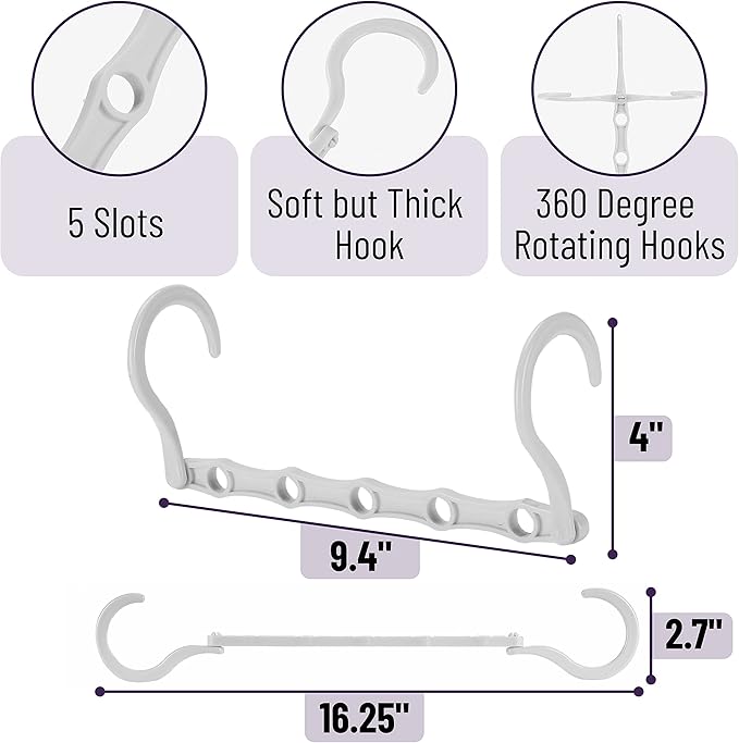 Mr. Pen- Space Saving Hangers for Clothes, Plastic Multi Clothes Hangers Space