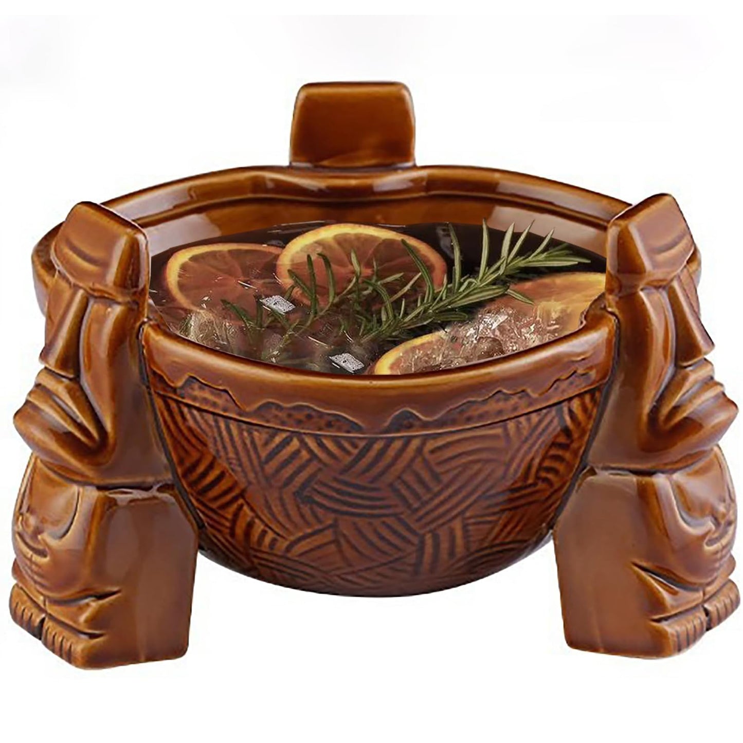WINISH Scorpion Bowl, Tiki Bowl,Food Grade Ceramic Decorative Bowl, Pedestal Decorative Bowl, Party Serveware for Cocktails, Tiki Drinkware for Bar, Party, Holidays, and More