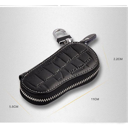 EUUDROBY Key Case Universal Remote Control Large Capacity Key Bag Waist Hanging Men's Leather Material Car Key Bag Daily Use