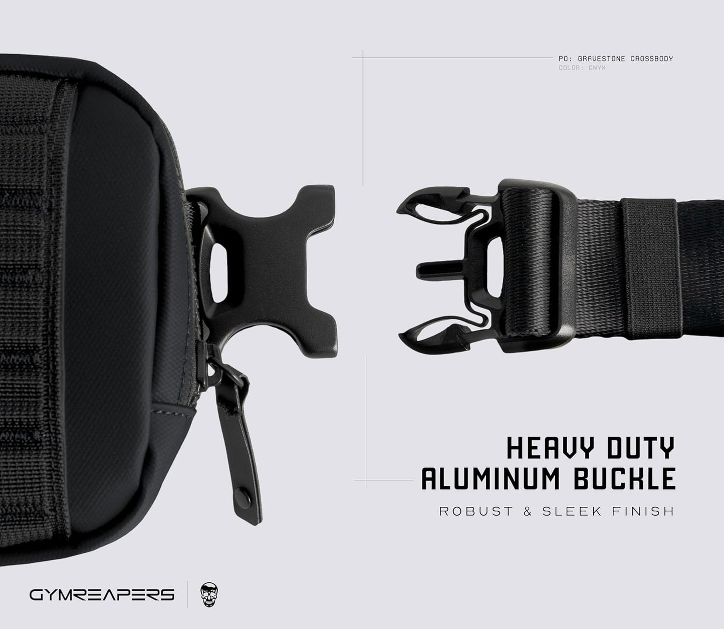 Gymreapers Travel Small Crossbody Bags for Men & Women with Hidden Pocket - Waterproof Crosssbody Fanny Pack for Men with Adjustable Shoulder Sling Belt for Traveling, Running & Hiking (Onyx)