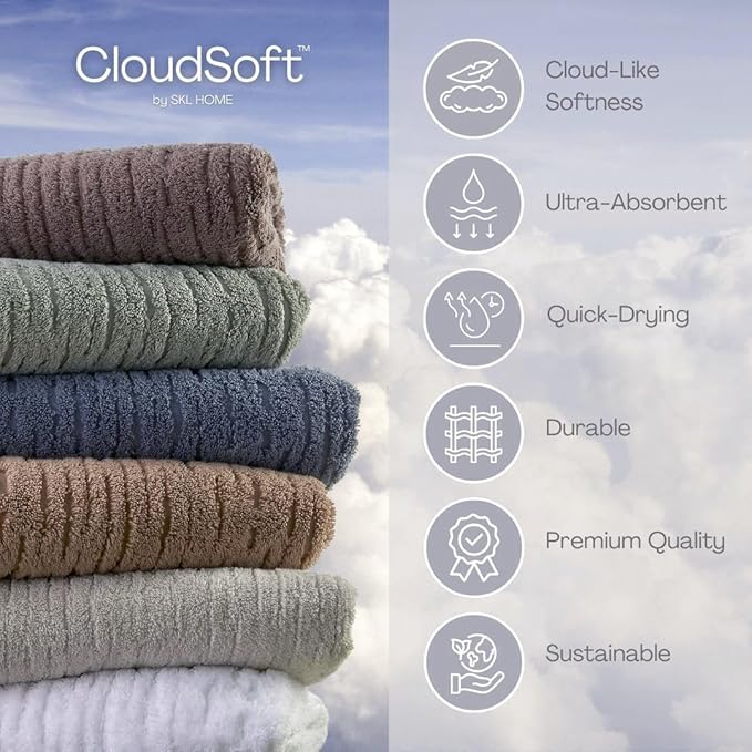 SKL Home CloudSoft Cotton Luxury Bath Towel