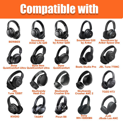 Headphone Case Compatible with Glynzak/BERIBES/TOZO/KVIDIO/Beats/Soundcore Anker/JBL Noise Cancelling Over-Ear Headphones, Rose Gold