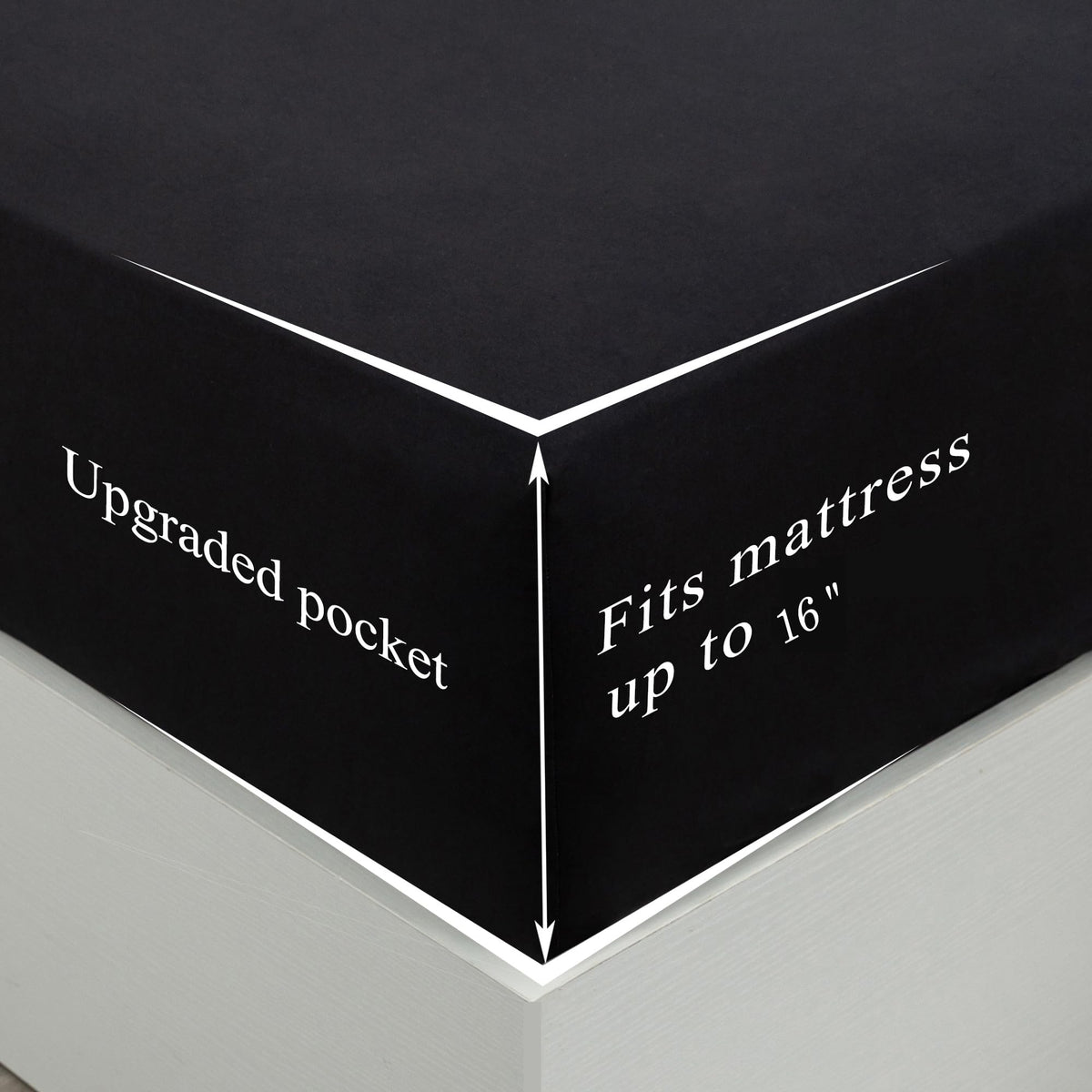 Best Season Cotton Full Size Sheet Set (Black) 4 Piece - 100% Cotton Sheets Set, Soft Cotton Bed Sheets Sets with Deep Pocket fit Up to 16 inch