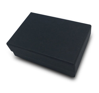 TheDisplayGuys - 25-Pack #32 Cotton Filled Cardboard Paper Jewelry Boxes Gift Case - Matte Black (3.3" x 2.3" x 1.0") - for Shipping or Storage