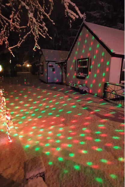 EAMBRITE Christmas Projector Lights Outdoor Multicolour Rotating Falling Snow Projector Moving Points Projection Lights Outside Christmas Decorations for House Garden Party