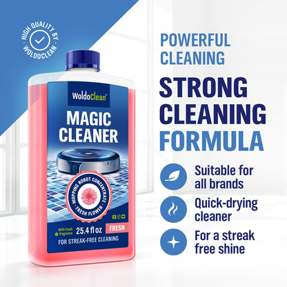 Floor Cleaner for robot vacuum with mop 750ml - ceramic, porcelain and stoneware tiles for 30-50 cleaning cycles