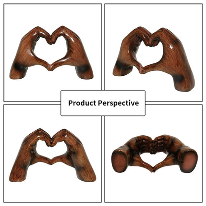 Toparad Heart Hands Sculpture Aesthetic Decor, Love Hands Heart Statue Decoration for Living Room Table Office Bedroom Bookshelf, Unique Birthday Idea for Girls Sisters Girlfriend Mom Teacher