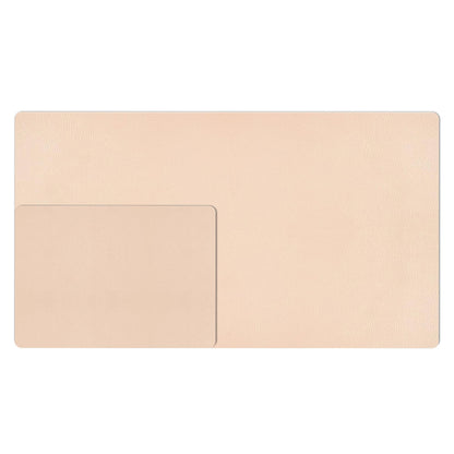 Nekmit Leather Desk Blotter Pad 17 x 12 Inches, Flat, Non-Slip, Waterproof, Apricot