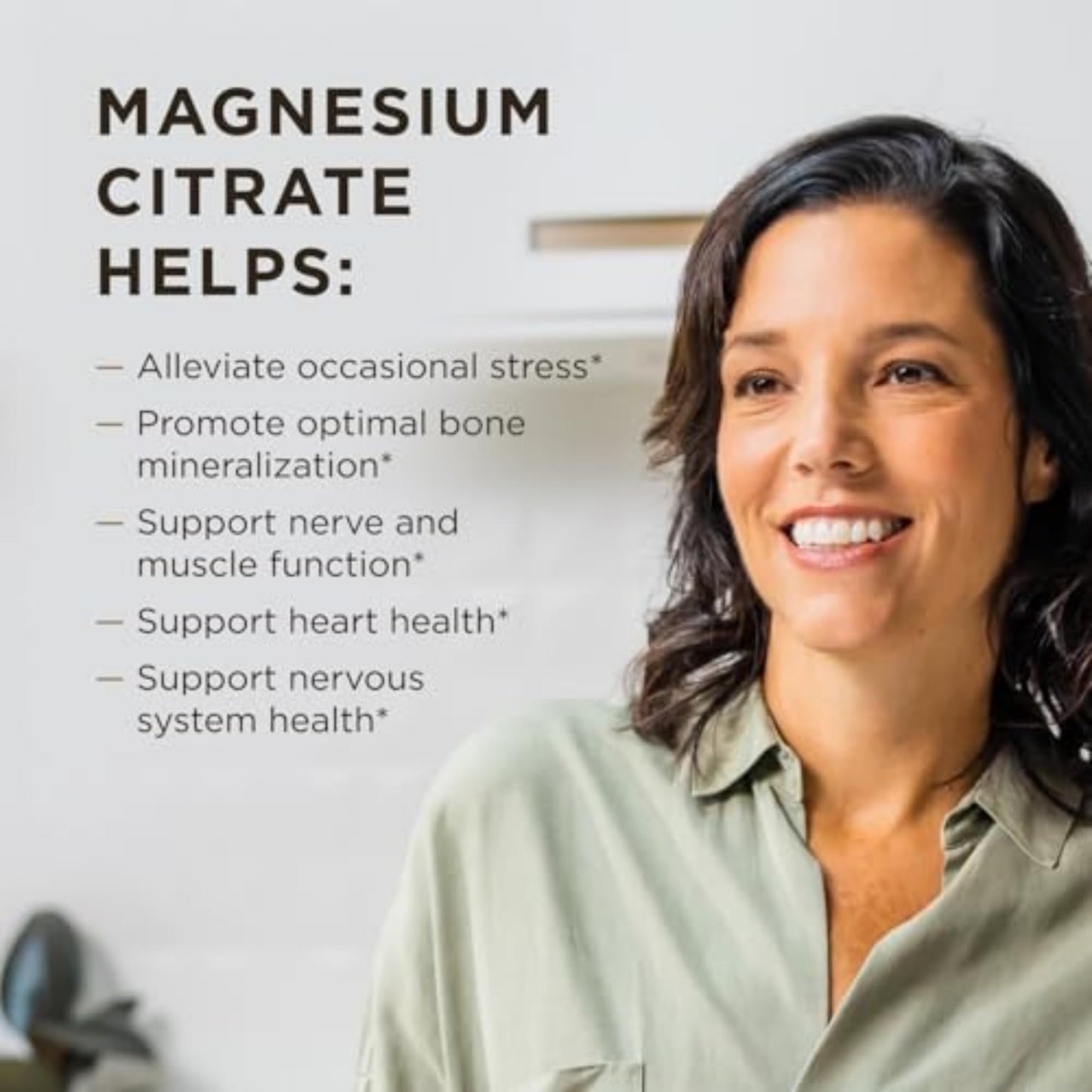 Solgar Magnesium Citrate Tablets, Supports the Nervous System, Energy Release, Reduces Tiredness and Fatigue, Vegan, Brown, 120 Count