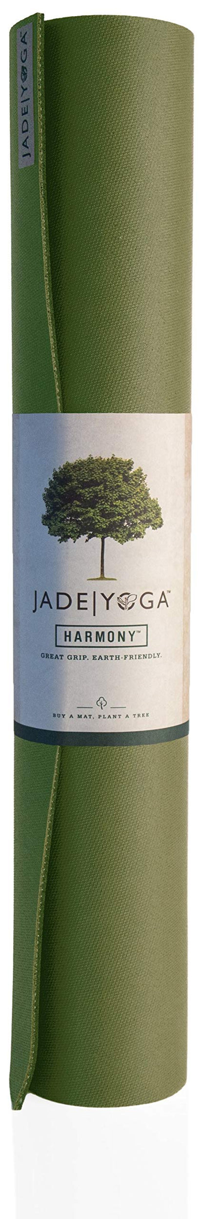 JadeYoga Harmony Yoga Mat - Durable & Thick Gym Fitness Mat, Non-Slip Natural Rubber Yoga Mat - Home Exercise & Stretching Mat, Workout Mat - Yoga, Pilates & Meditation for Women & Men