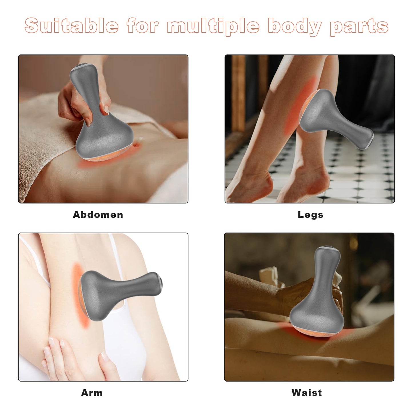DragonJungle Hot Stones for Massage，Hot Stones Muscle Massage with Warmer, Wireless Natural Red Bian Stone Electric Gua Sha for Home Spa