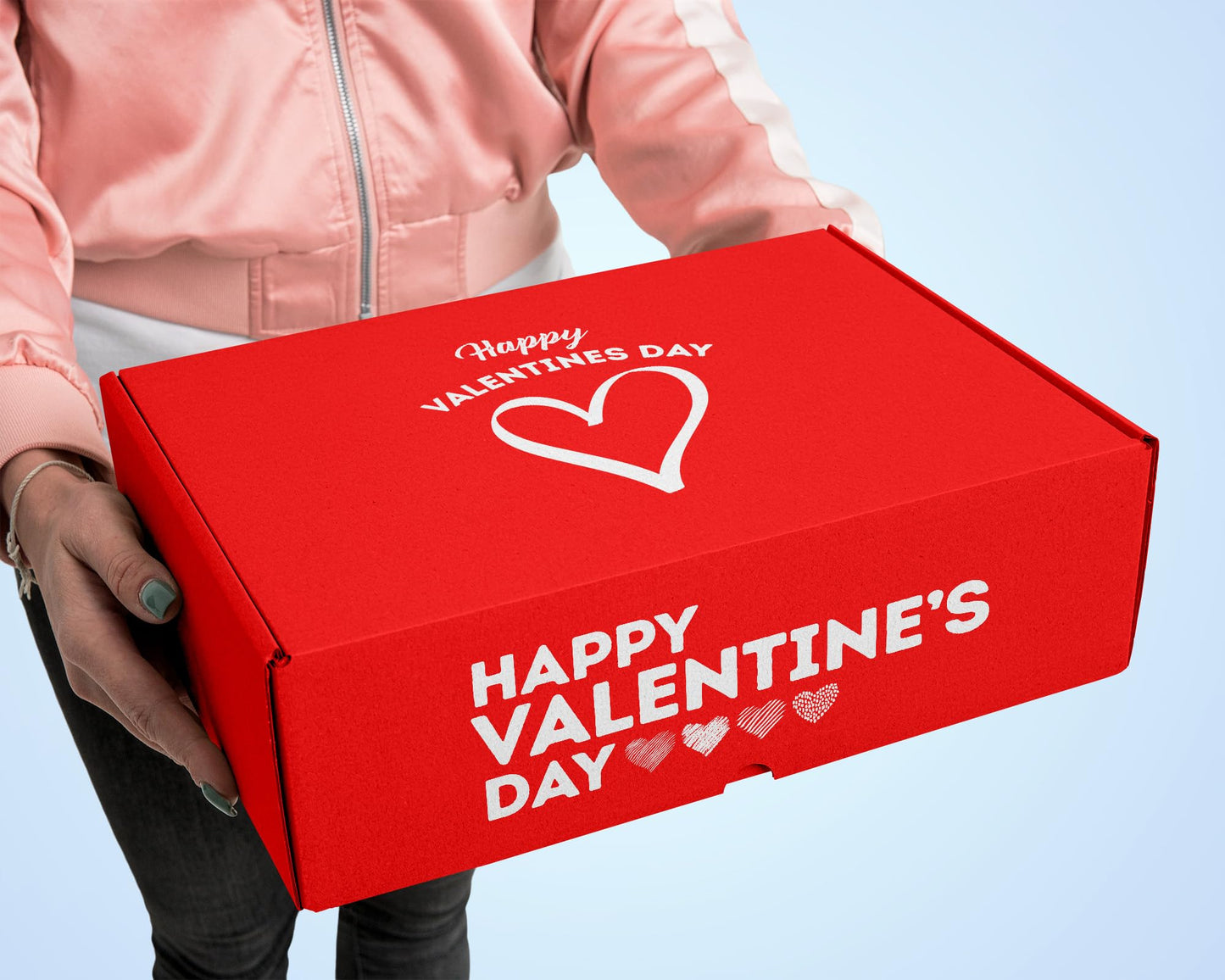 Valentine's Day Gift Care Package (50ct) Snacks Chocolates Candy Box Assortment Variety Bundle Present Kids Adults Boy Girl Guy Friend College Husband Wife Boyfriend Girlfriend Love