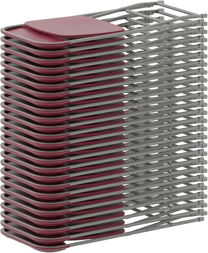 Hercules Series Plastic Folding Chair Red - 10 Pack 650LB Weight Capacity Comfortable Event Chair-Lightweight Folding Chair