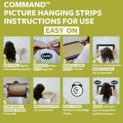 Command Picture Hanging Strips, Large, Value Pack - 14 Pairs (28 Strips) - For Pictures, Frames, Mirrors, Wall décor - Damage Free Hanging