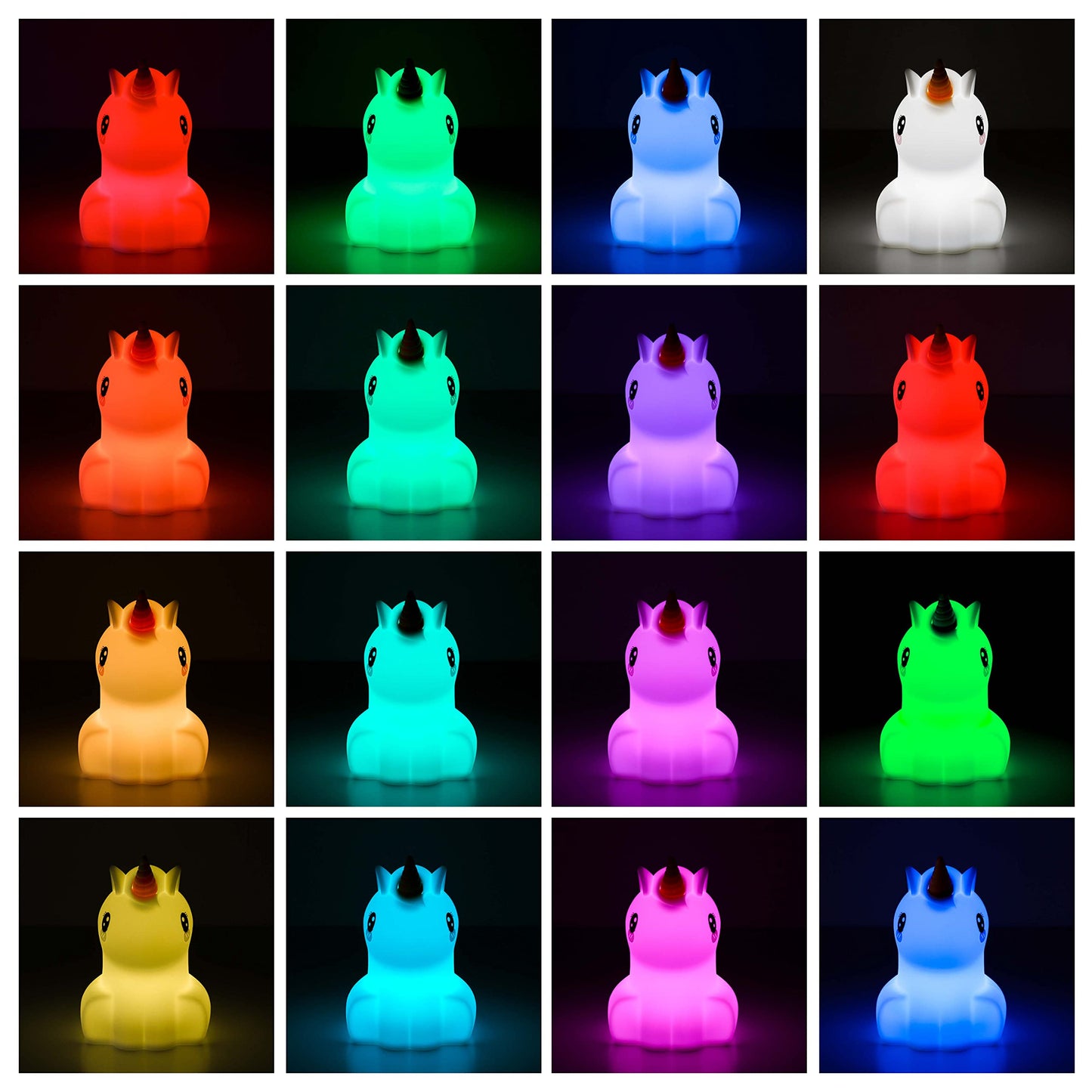 BONNYCO Night Light Kids with Remote & Touch Control 16 Colours Unicorn Baby Night Light with Timer | Kids Lamp Silicone 100% BPA Free | Cute Lamp Nightlights for Bedroom | Gifts for Girls & Boys