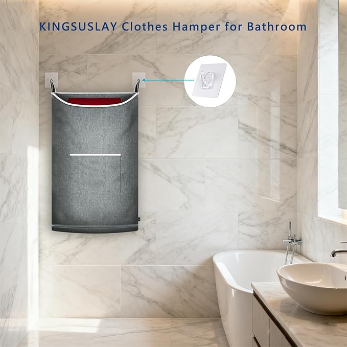 XL Hanging Laundry Hamper, Over the Door Laundry Hamper and Baskets, Wide