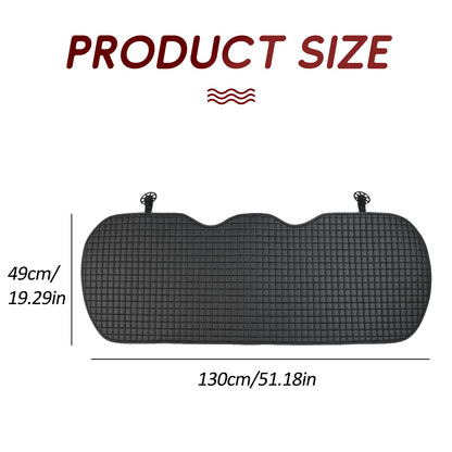 ZATOOTO Rear Car Seat Cover, 1PCS PU Leather Waterproof Car Seat Mat Cushion Protector for Back Seat, Anti-Slip & Comfortable, Black (ZD-ZXP-03H)