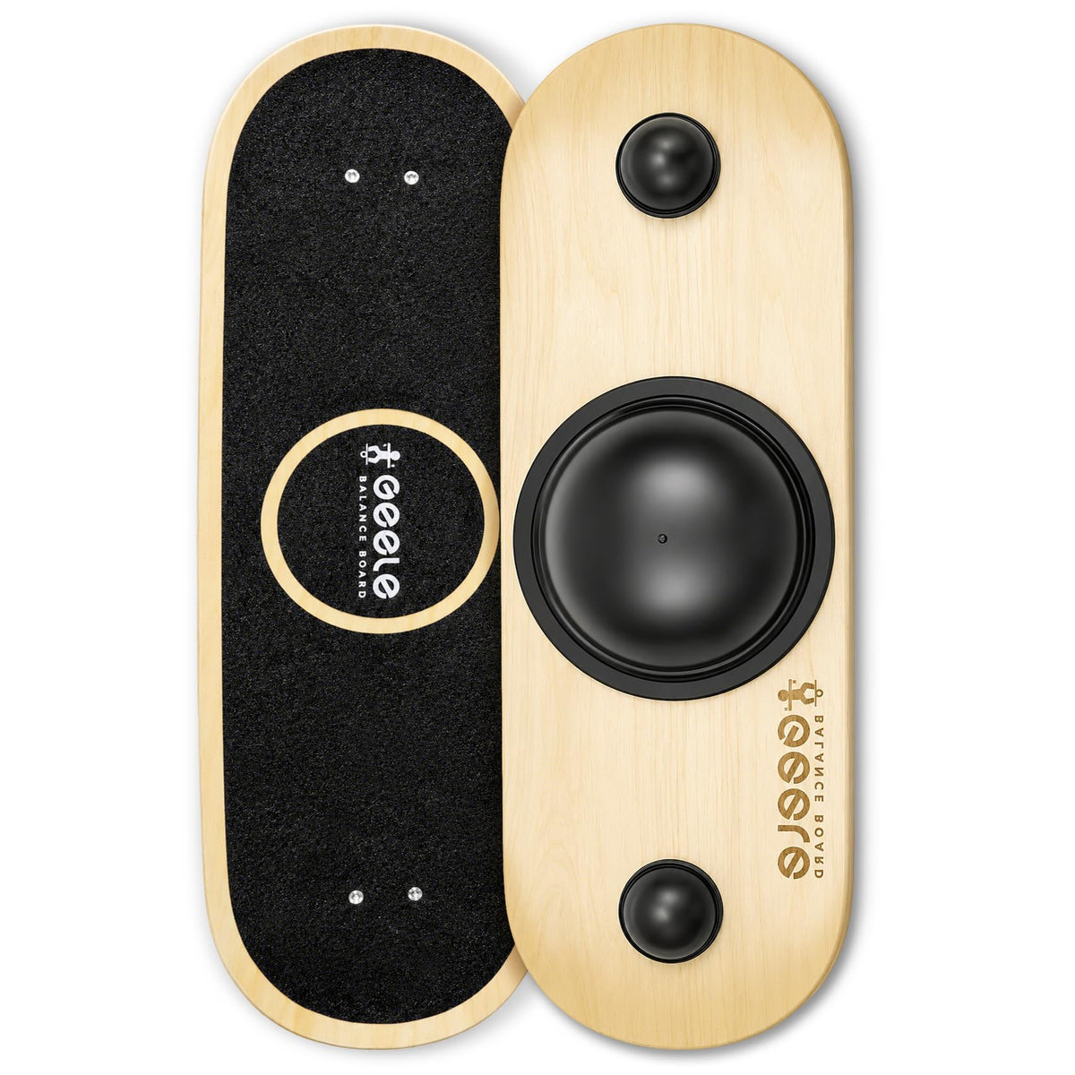 Balance Board with 360° Rotation, Solid Wobble Board for Adults & Kids, Balance Trainer for Strength Training, Surfing and Skiing, Anti-Slip Surface Whirl Board, Home, Office Exercise Wooden Board