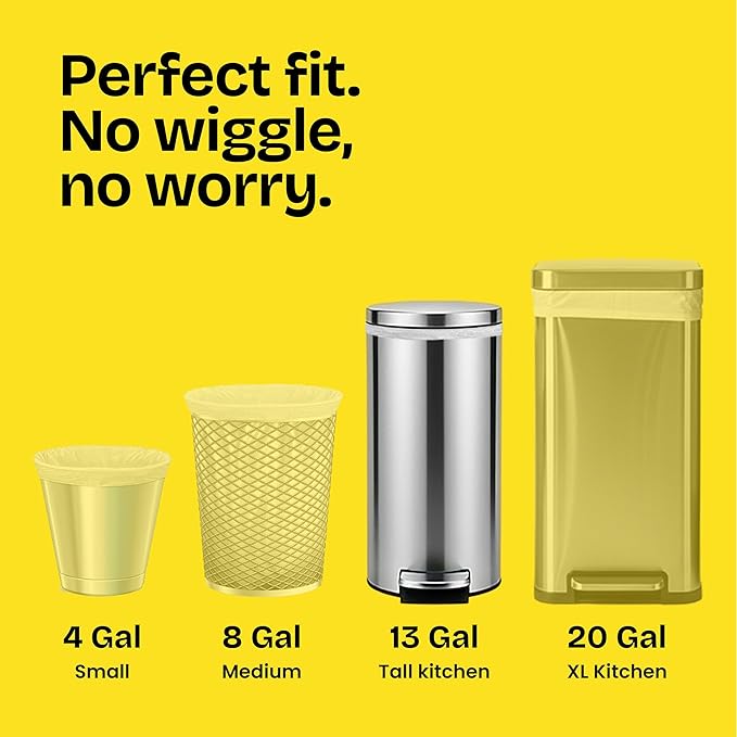 Glad ForceFlex Tall Kitchen Drawstring Trash Bags, 13 Gal, Fragrance Free