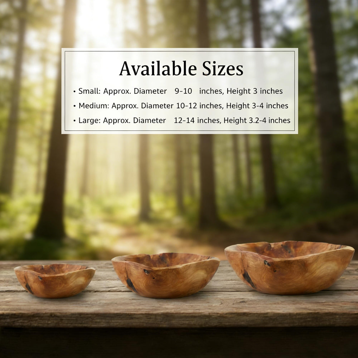 KIDYBELL Wooden bowl Creative Wood Bowl Root Carved Bowl Decorative Handmade Natural Wood Candy Serving Fruit Bowl(9"-10")