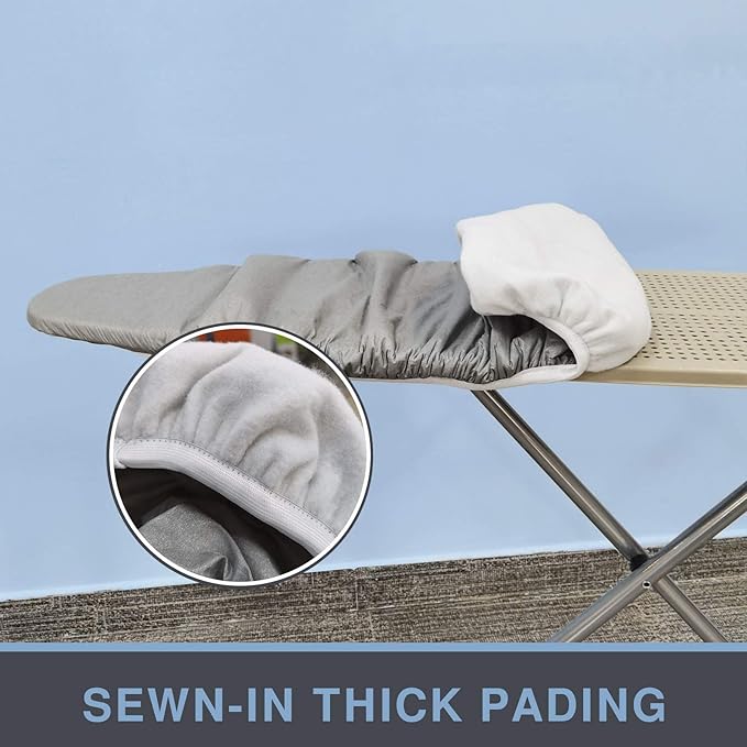Ironing Board Cover and Pad, Standard Size 15x54, Thick Padding, Elastic Edge