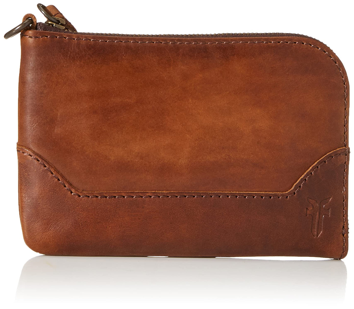 FRYE Women's Melissa Leather Wristlet, Stylist Purse Design with Wallet & Zip Closure, Dark Brown, One Size