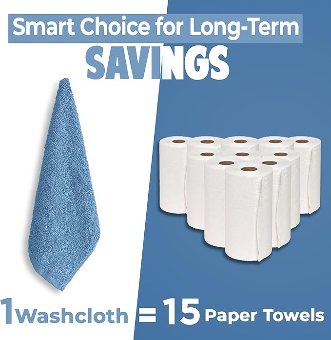 DAN RIVER 24 Pack Wash Cloths for Showering