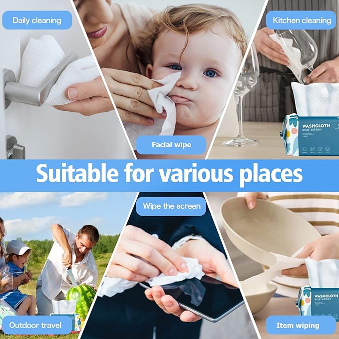 300 Count Disposable Face Towel, Thickening Ultra Soft Washcloths, Facial
