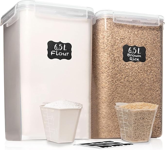 WHITE FEATHER SUPPLIES 2 PC Large Food Storage Containers