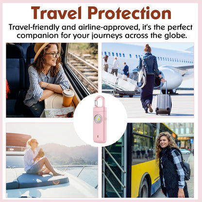 Rechargeable Personal Alarms for Women - Birthday Valentine's Day Gifts for Women, Stocking Stuffers for Teen Girl, Daughter, Safety Keychain Flashlight, Siren Alarm, Travel College Essentials (Pink)