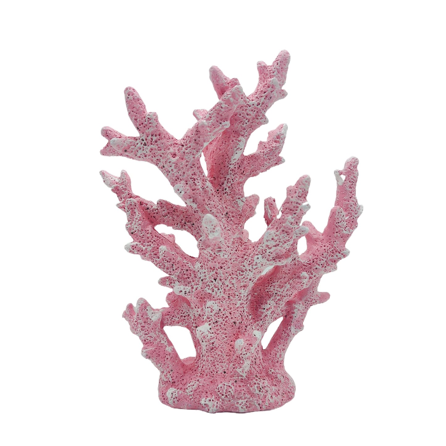 Etlemonde Beach Coastal Decor Coral Reef Home Decor Coral Statue Sculpture Home,Desk,Bathroom,Desktop Shelf Statue,Marine Themed Gifts (Pink Coral)