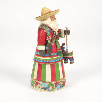 Enesco Jim Shore Heartwood Creek Christmas Around The World Mexican Santa Figurine, 7.25 Inch, Multicolor