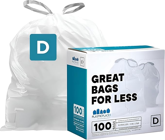 Plasticplace Custom Fit Trash Bags, Compatible