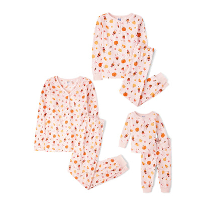 The Children's Place Baby Adult Family Matching, Christmas and Holiday Pajama Sets, Cotton, Pumpkin/Candy Halloween