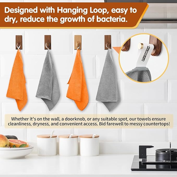 FIXSMITH Microfiber Cleaning Cloth -Pack of 50, Highly Absorbent Cleaning Rags