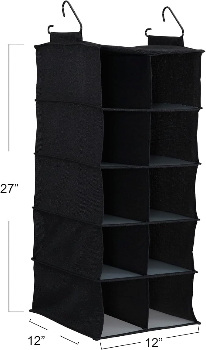 Household Essentials 10 Pocket Hanging Shoe Closet Organizer