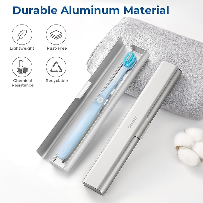 Aluminum Toothbrush Travel Case, Portable Travel Toothbrush Holder, Durable
