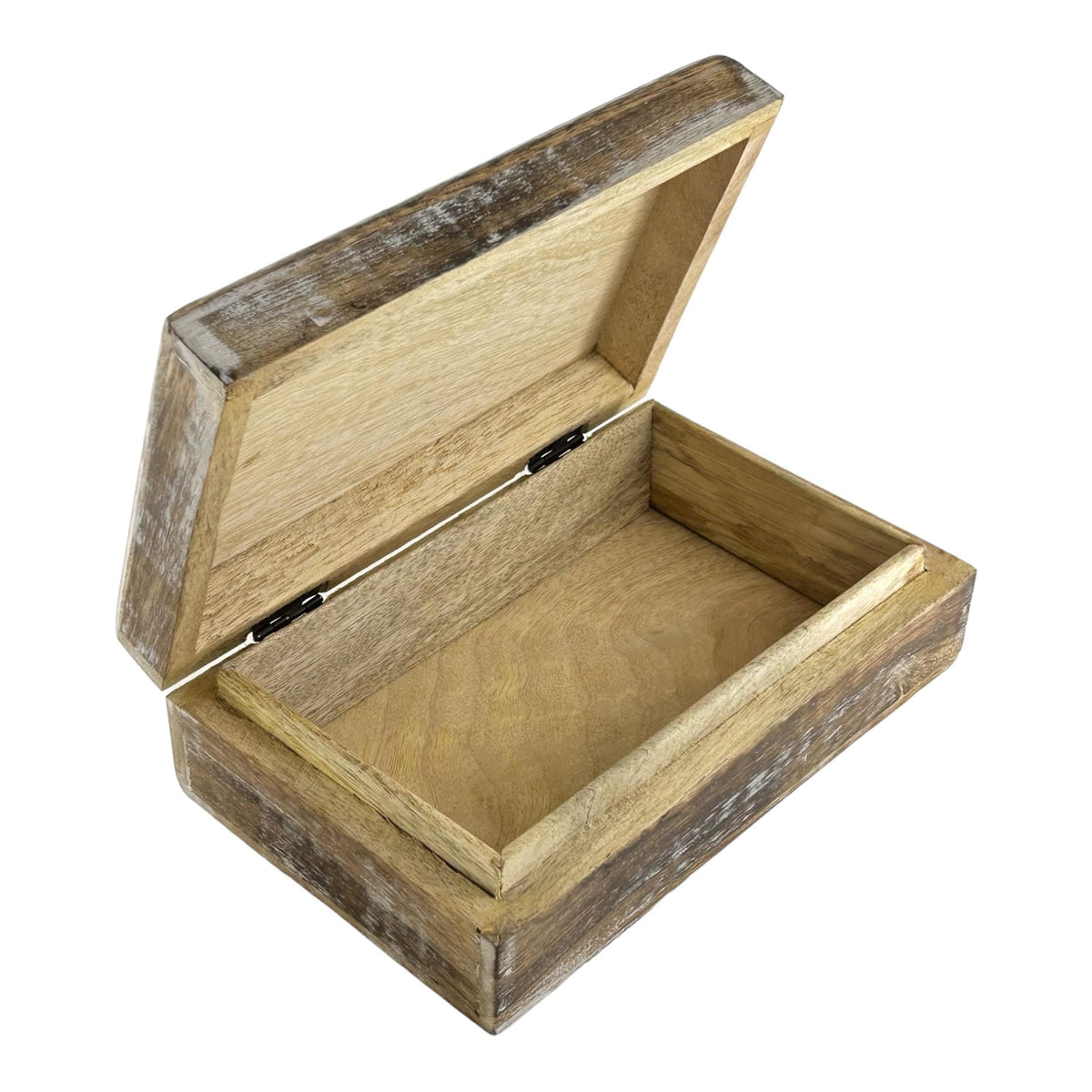 S.B.ARTS Premium Wooden Mini Jewellery Box Butterfly Floral Design-Trinket Box for Ladies-Jewellery Storage Case-Antique Look-Traditionally Handcrafted-Home Decor Accessories-Women Ideal Gift, White