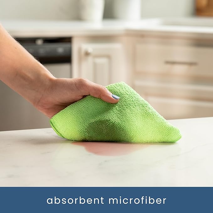 S&T INC. 12 Pack Microfiber Cleaning Cloth, Bulk Towels